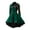 Green, variant on LEAVINGSUO Womens Dresses Fashion Women Vintage Gothic Court Collar Patchwork Princess Dress Gray S