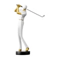 thumbnail image 3 of Figura de golf, estatua, arte moderno, adorno, centro de mesa, escultura, arte de resina. Blanco B, 3 of 9