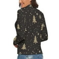 thumbnail image 3 of Snow Flake Christmas Women's Turtleneck Sweater Long Sleeve Ribbed Fitted Turtle Neck Casual Fall Winter Collection Top S, 3 of 4