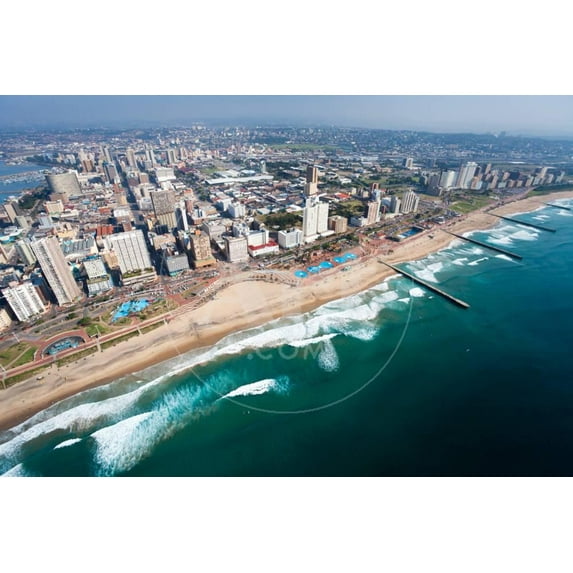 Aerial View of Durban, South Africa, Unframed Photographic Print Wall Art by michaeljung Sold by Art.Com