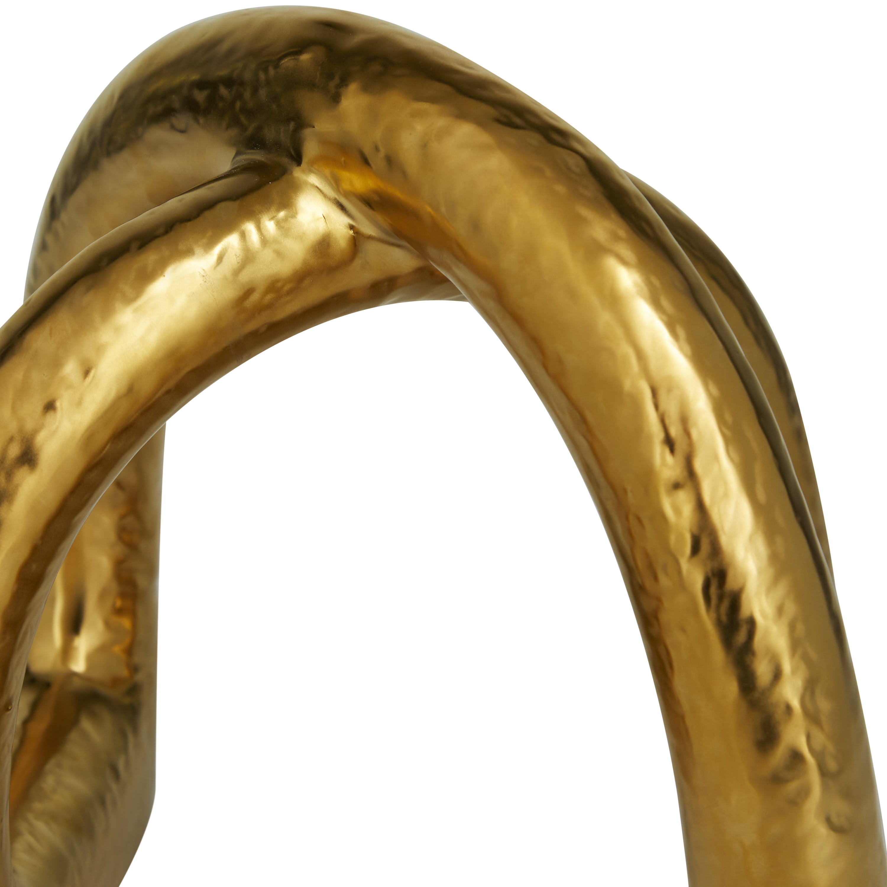 8" x 8" Gold Porcelain Arched Abstract Sculpture, by CosmoLiving by Cosmopolitan