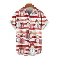 thumbnail image 6 of Muscularfit Christmas Tees Funny Red Striped Work Tops Collared Button Up Short Sleeve T-Shirts for Man,L, 6 of 6