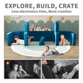 thumbnail image 6 of Akaber Toddler Couch, Modular Kids Sofa Foldable Loveseat with 2 Ottomans, Washable Cover, Navy, 6 of 8