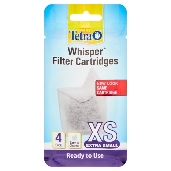 Tetra Whisper Ready-to-Use Disposable Filter Cartridges for Aquariums X-Small, 4 Count