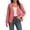 Watermelon Red, variant on Paiwinds Women's Blazer Jackets Casual Open Front Collarless Long Sleeve with Decorative Buttons Oversized Relaxed Fit Outerwear