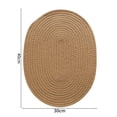 thumbnail image 4 of enjoywould Insulation Pad Soft Heat Insulation Simplicity Decorative Japanese Style Non-slip Cotton Simple Oval Woven Mat Kitchen Supplies, 4 of 8