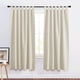 thumbnail image 3 of Cortinas Opacas Beige con Aislamiento Térmico Cortina Decoración de Ventana para Dormitorio Salón Puerta con Pestañas Ahorro de Energía, 2 Piezas, 140x175cm, Beige Claro Beige Claro 2x L 140 XH 175, 3 of 8