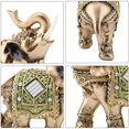 thumbnail image 3 of Estatua de elefante verde Sincero escultura Figura de La suerte Feng Shui Decoración del coche (L), 3 of 5