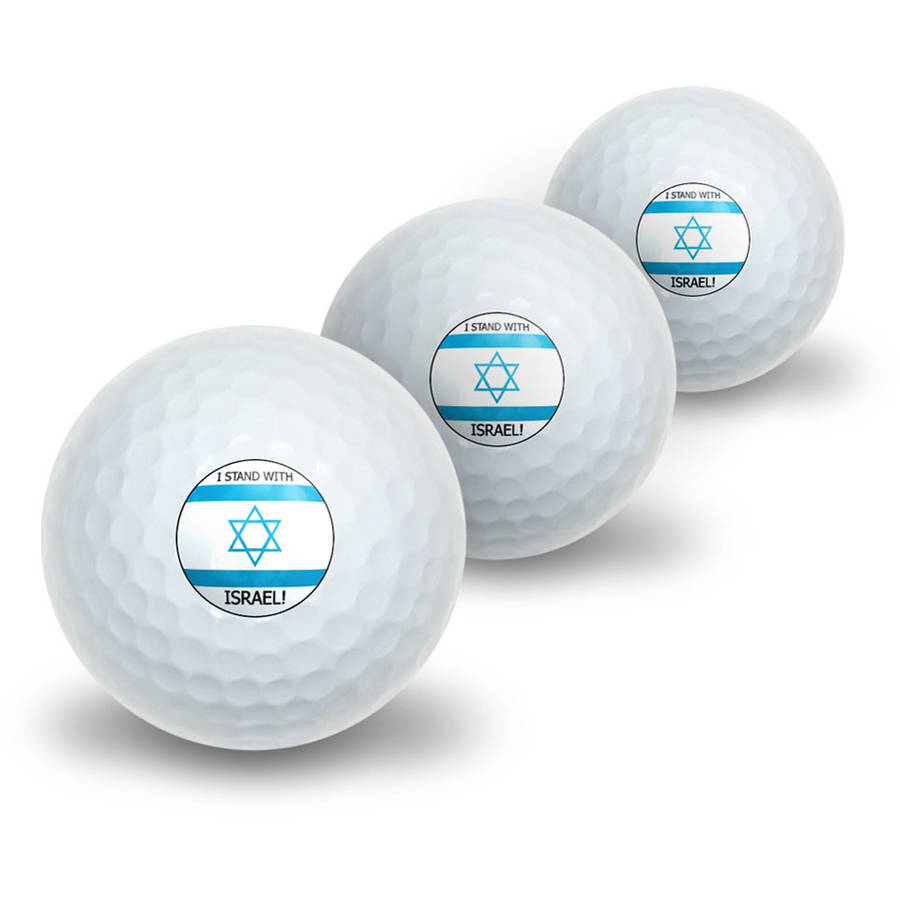 I Stand with Israel Pro Israeli Jewish Support Novelty Golf Balls, 3pk