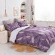 thumbnail image 3 of 3D púrpura patrón floral funda de edredón juego de ropa de cama funda nórdica fundas de almohada, 3 of 7