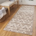 thumbnail image 2 of Feizy Saphir Zam Modern Geometric, Tan/Brown/Taupe, 2' 6" x 8' Runner, Sheen, Area Rug for Living Room and Bedroom, 2 of 5