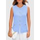 thumbnail image 5 of Chaleco tipo suéter PRETTYGARDEN para mujer, verano 2025, azul claro, 5 of 9
