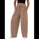 thumbnail image 1 of Pantalones Bombachos Holgados de para Mujer, Pantalones Casuales de Verano con Cordón, Ropa de Viaje con Bolsillos 2025 Caqui L, 1 of 7