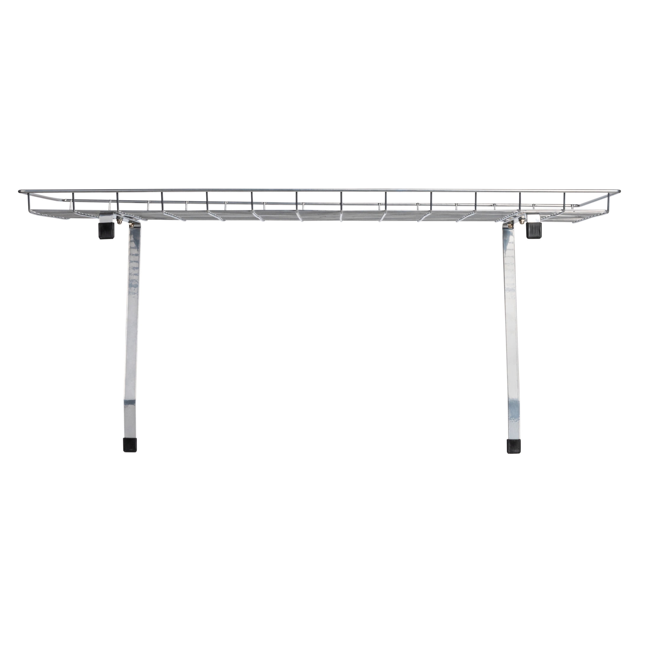 Household Essentials Rear Display Over-The-Washer Storage Shelf to Organize and Store Laundry Room Supplies, Silver