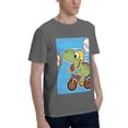 thumbnail image 2 of Bingfone Dinosaur Riding A Motorcycle Men'S Loose Fit Short-Sleeve Pocket T-Shirt, 2 of 7
