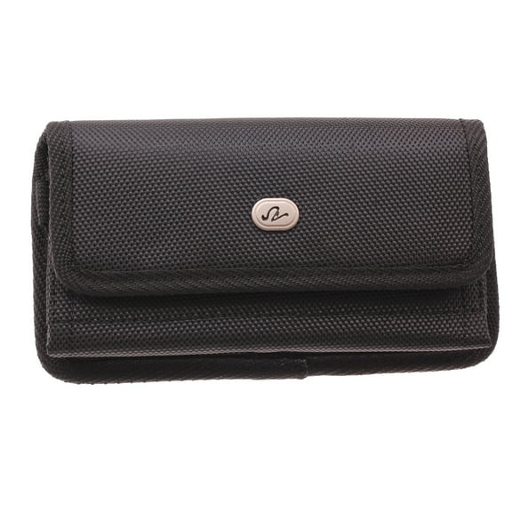 Case Belt Clip for Jitterbug Smart3 Phone - Rugged Holster Canvas Cover Pouch Carry Protective Black A7Q Compatible With Lively Jitterbug Smart 3 Model