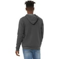 thumbnail image 3 of Bella Canvas Men's 3739 Unisex Poly-Cotton Fleece Full-Zip Hoodie (Deep Heather, X-Large), 3 of 3