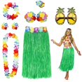 thumbnail image 1 of Kit de Disfraz de Falda Hula PHOGARY para Fiesta Luau en Hawái para Mujeres, 1 of 7