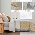 thumbnail image 5 of SahSahCasa Quilt Set King Size - 100% Cotton Lightweight King Quilt, Patchwork Farmhouse Floral King Comforter Quilted Bedspread, Yellow Grey White Reversible Quilt Bedding Set All Season, 3 Pieces, 5 of 7
