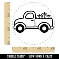 thumbnail image 2 of Cute Truck with Pumpkins Fall Harvest Self-Inking Rubber Stamp Ink Stamper - Red Ink - Small 3/4 Inch, 2 of 7
