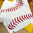 thumbnail image 4 of Baseball Blanket Twin Size Baseballs Throw Blanket Baseball Gifts for Boys and Adults Flannel Soft Sport Throw for Baseball Lover All Season Couch Bed Sofa Home Decor (60"x80", White Baseball), 4 of 6