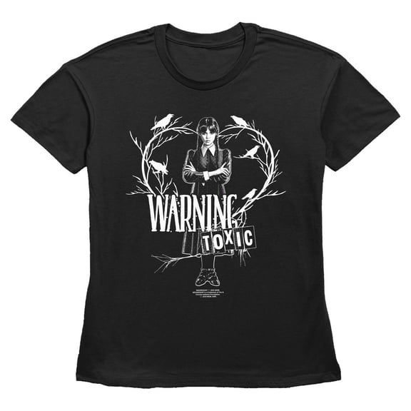 Women's Wednesday Warning Toxic  Graphic T-Shirt