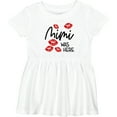 thumbnail image 3 of Inktastic Mimi Was Here Red Kisses Girls Baby Dress, 3 of 5