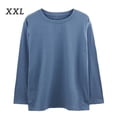 thumbnail image 1 of Camiseta de mujer Blusa suelta de manga larga de color sólido Blusa tipo sudadera, Azul, XXL Kearding AP001130-24, 1 of 7