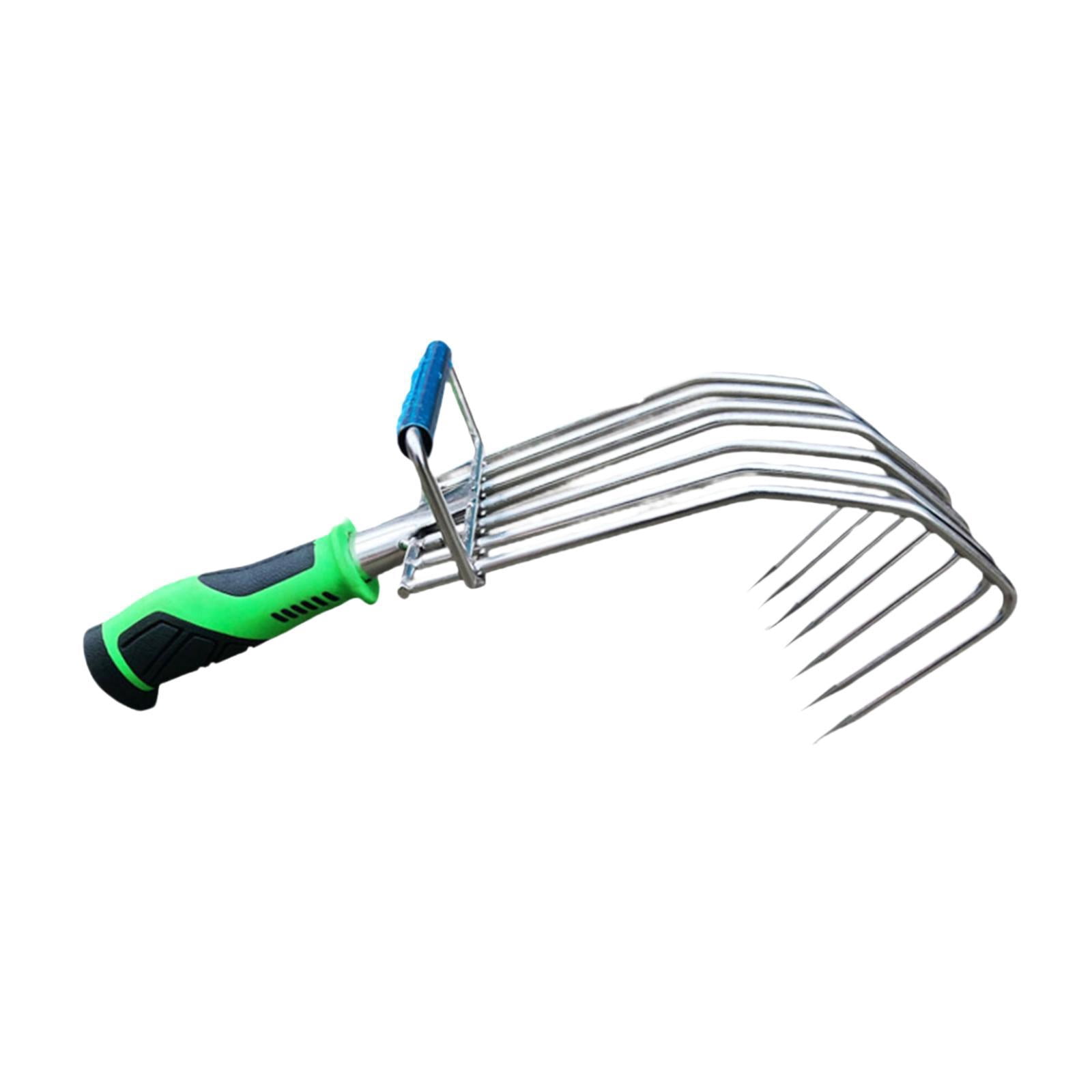 CarpNettore Hand Rake Cultivating Portable Garden Hand Rake Leaf Rake for Lawn Yard Work