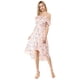 thumbnail image 3 of Vestido A Media Pierna Asimétrico Alto Bajo Con Mangas Con Volantes Y Tirantes Spaghatti Para Mujer Rosa M, 3 of 6
