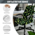 thumbnail image 3 of SCRAWLGOD Cucumber Polka Dot 3 Pcs Set Breathable Computer Chair Cover with Armrest Covers Removable High Back Chair Protector Stain Resistant Swivel Chair Slipcover, S, 3 of 7