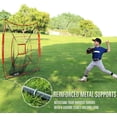 thumbnail image 3 of 7'×7' Baseball Backstop Net, Baseball Practice Netfor Hitting Pitching Batting Catching with Bow Frame and Bonus Strike Zone, Foldable and Portable Light Steel Frame. Black, 3 of 7