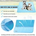 thumbnail image 2 of Dog Cooling Mat, Pet Dog Self Cooling Pad, Ice Silk Washable Summer Cool Mat for Cats, Kennels, Crates and Beds(S), 2 of 8