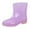 Purple, variant on Women's Fashion Short Ankle Rain Boots Slip Durable Adult Booties Stylish Transparent Rain Shoes Leather Rubber Anti Slip Outdoor Hunting Boots Waterproof Boots