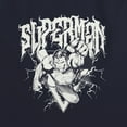 thumbnail image 3 of Popfunk Superman Flying Band Women's Sleeveless Crop Top Tank, Navy, X-Small, 3 of 4