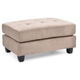 thumbnail image 2 of Malone Mocha Tufted Ottoman, 2 of 5