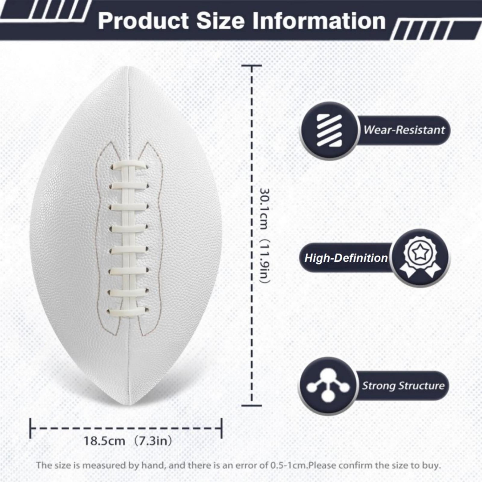 Weloille Custom Photo Training Football PU Leather Personalized Sports Gift for Fans Birthday Present