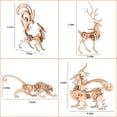 thumbnail image 3 of Rompecabezas de madera 3D Modelo animal - Kits de modelos de madera coleccionables para adultos Regalo de exhibición de escritorio para niños/niñas (5 piezas) (Modelo animal), 3 of 5