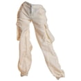 thumbnail image 4 of Fiocias Doll Miniature Pants 1/6 Scale Action Figure Loose Fit Cargo Pants Cloth Trouser Durable Realistic Accessory Suitable for Doll Collection Home Decoration Toy Photography Cosplay Beige, 4 of 6