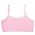 thumbnail image 5 of URMAGIC Girls Lace Non Pads Camisole Bra, 4-Pack Teenage Bigs Girl Strap Crop Tops Underwear, 5 of 6