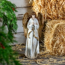 Nativity Garden Statue, Resin Statue, Gilded Angel, 18"H