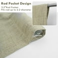 thumbnail image 2 of DriftAway Double Layer Linen Blackout Tie Up Curtains Thermal Insulated Fully Lined Balloon Roman Shade Bathroom Window Adjustable Rod Pocket for Small Window 25 Inch by 47 Inch Light Khaki Linen, 2 of 5