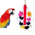 thumbnail image 6 of SPRING PARK Wooden Knots Block Parrot Toys with Bells, Bird Chewing Cotton Rope Toy for Medium and Large Parrots,Cockatoo,African Grey,Macaws, 6 of 7