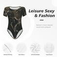 thumbnail image 4 of Balery Medieval Knight And Dragon Body de cuello redondo de manga corta para mujer Tops de manga corta Tops básicos-Medium, 4 of 7