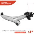 thumbnail image 4 of A-Premium Front Right Lower Control Arm, with Ball Joint & Bushing, Compatible with Ford Focus 2012-2018, C-Max 2013-2018, Replace # K622753 522-814, 4 of 7