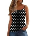 thumbnail image 2 of Heisall Womens Tank Tops Sleeveless Round Neck Polka Dot Print Cami Tops, 2 of 6