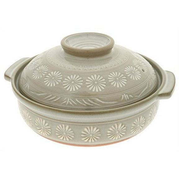Kotobuki Donabe Japanese Hot Pot, Large, Gray