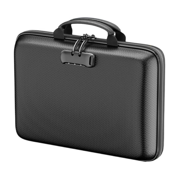 Fireproof Document Box With Hard Shell, 13-Pocket Accordion File Folder, Portable Fireproof & Water-Resistant Storage For Home Office Travel