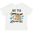 thumbnail image 3 of Inktastic My Tia Loves Me with Sloth and Hearts Boys or Girls Toddler T-Shirt, 3 of 5