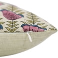 thumbnail image 2 of Fabdivine “Lotus Bloom” Cushion Cover – Hand Block Printed Pink Linen Blend Pillow for Farmhouse & Boho Décor, 2 of 6